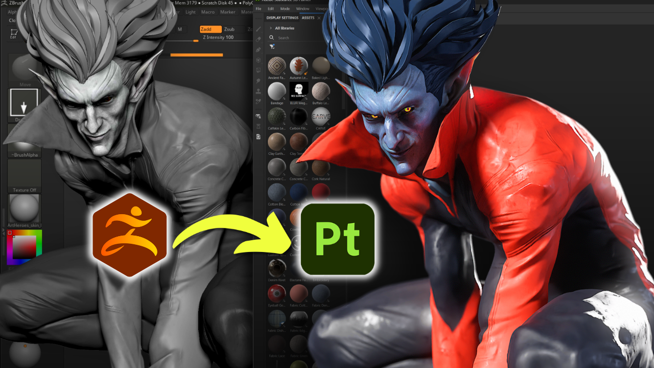 The ZBrush to Substance Painter Bridge: Taking My Nightcrawler Sculpt from High-Poly to Game-Ready Textures