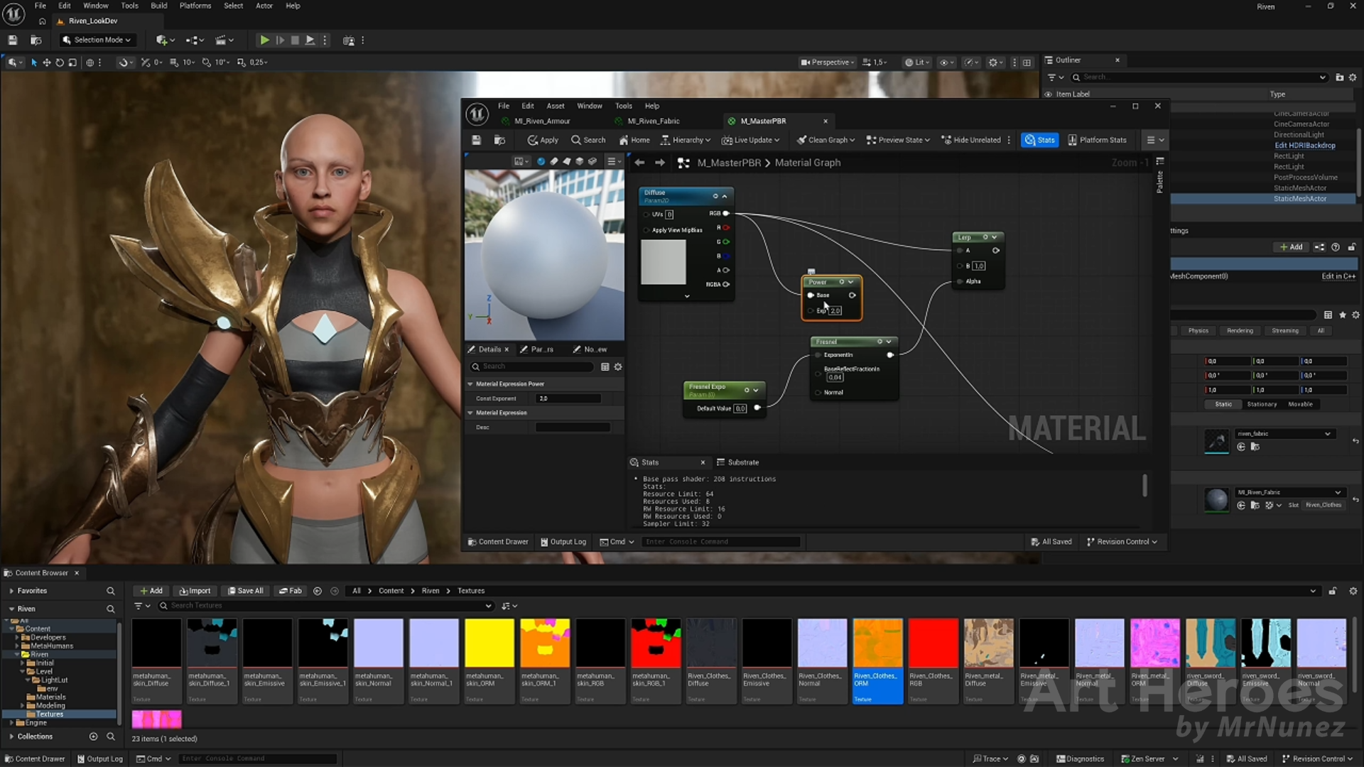 Cinematic Characters in Unreal Engine – Course – ArtHeroes X MrNunez Hub