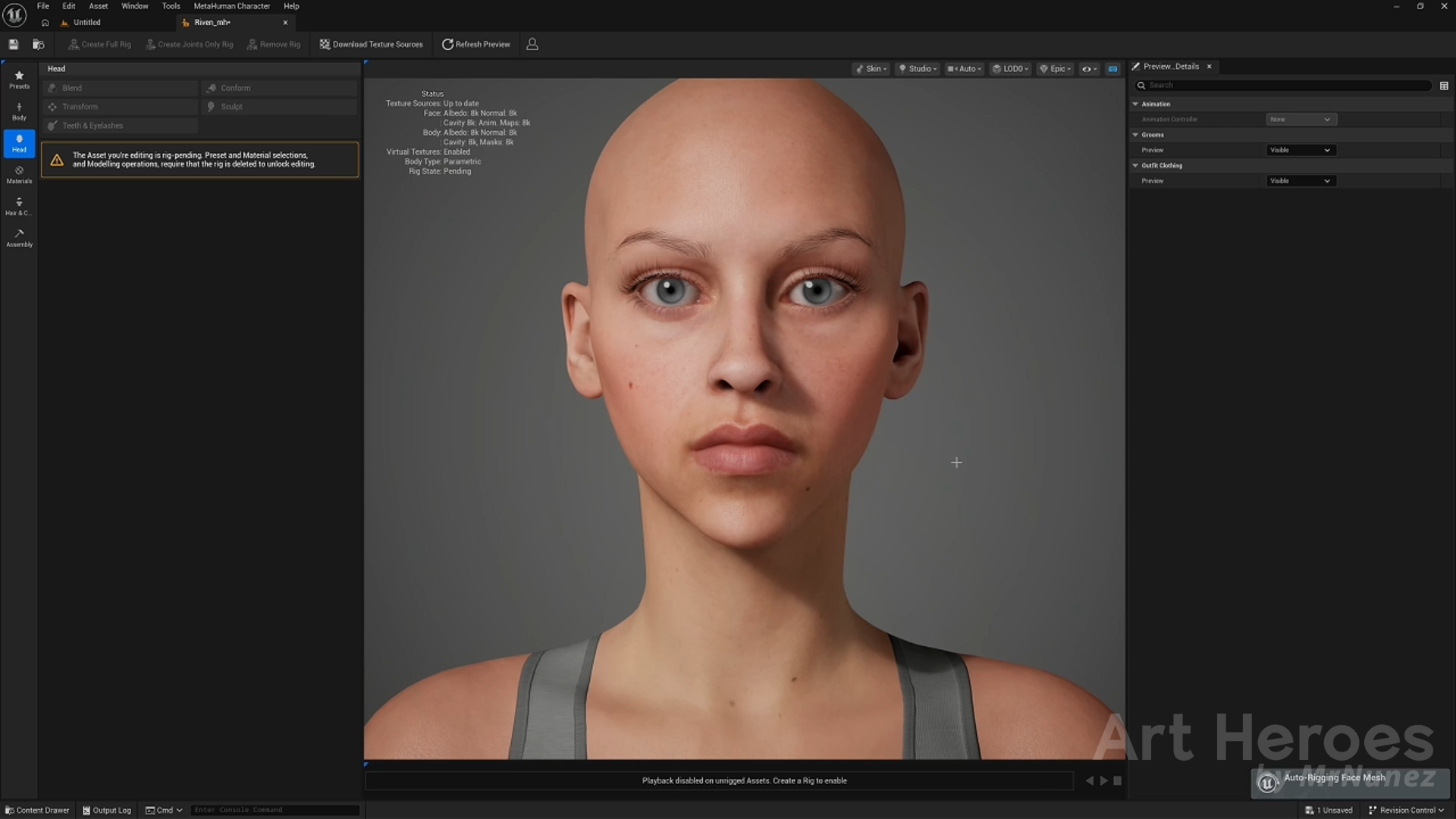 Cinematic Characters in Unreal Engine – Course – ArtHeroes X MrNunez Hub