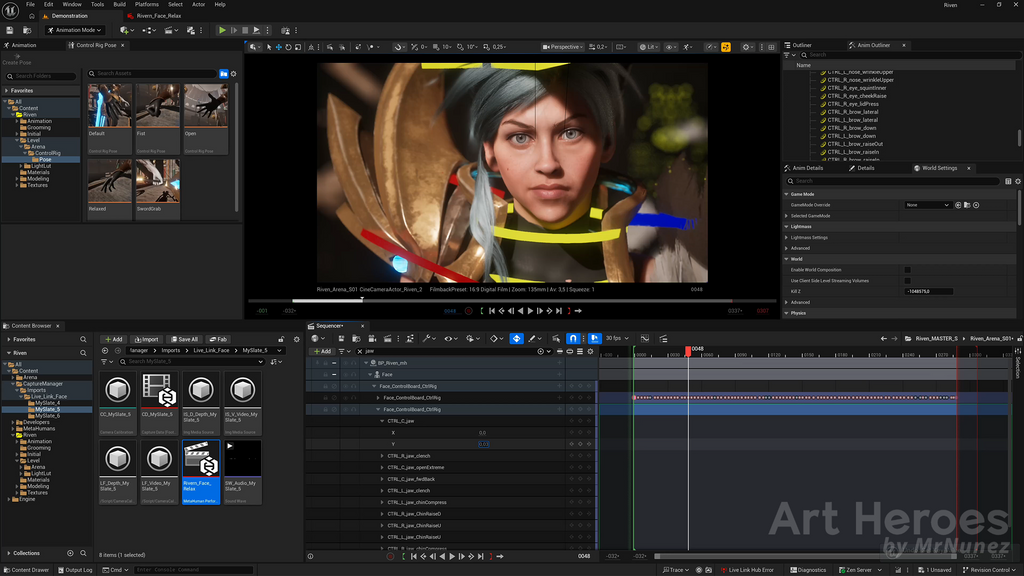 Cinematic Characters in Unreal Engine – Course – ArtHeroes X MrNunez Hub