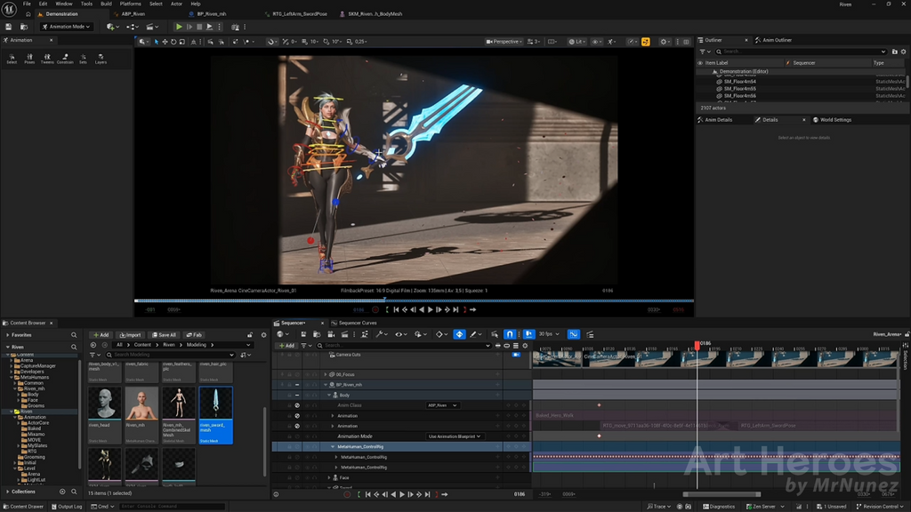 Personajes cinemáticos en Unreal Engine